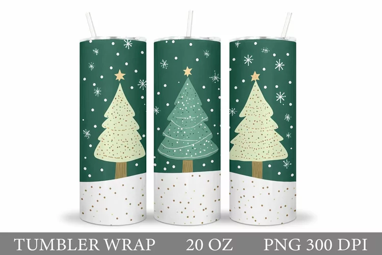 Christmas Tree Tumbler Design. Christmas Tree Sublimation