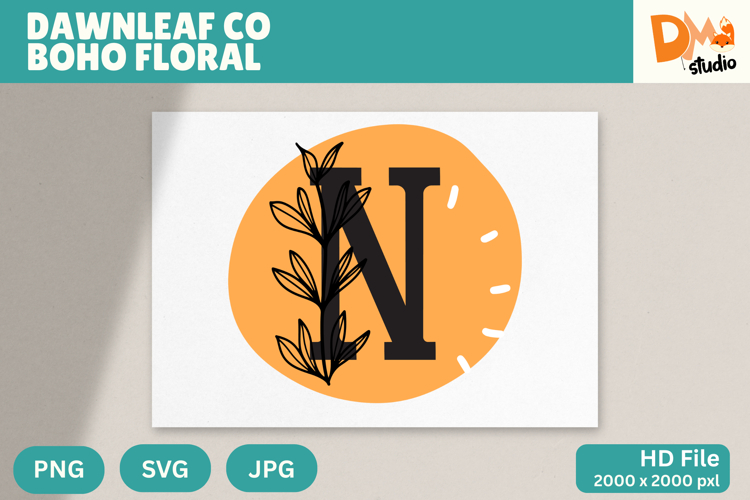 Floral Monogram Letter Svg Image 22