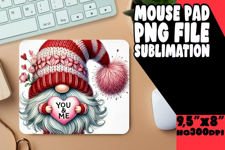 Bright MOUSE PAD Inspirational Design, Gnomes