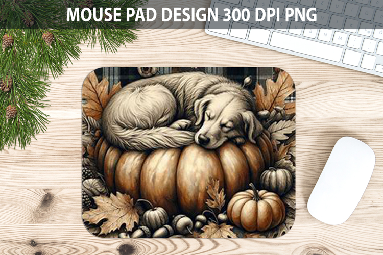 Dog Mouse pad Sublimation - Thanksgiving PNG Design
