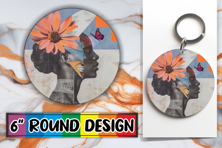 Artistic Wrap Black Woman Abstract Tumbler Sublimation PNG example image 1