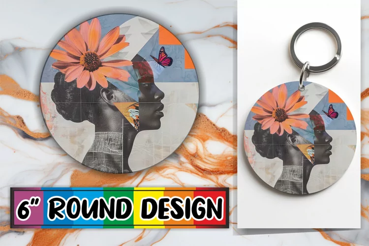 Artistic Wrap Black Woman Abstract Tumbler Sublimation PNG