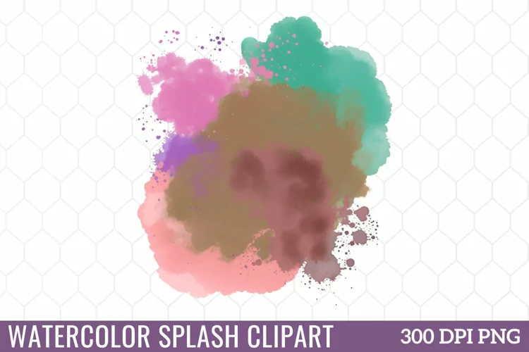 Watercolor Splashes Clipart