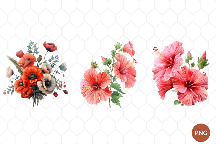 Watercolor Wildflowers Clipart