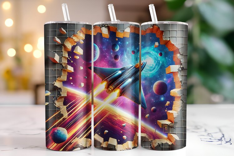 Space Shuttle Tumbler Wrap | Sublimation | Tumblers example image 1