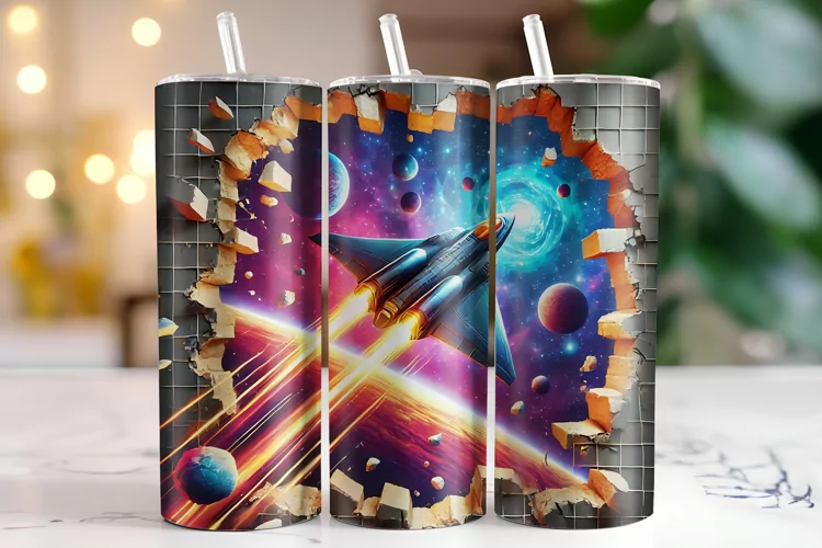 Space Shuttle Tumbler Wrap | Sublimation | Tumblers