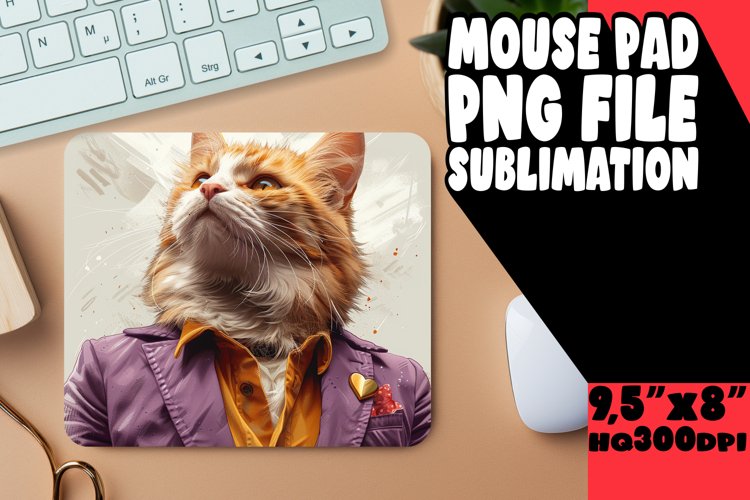Charming Cat Craze Mousepad PNG