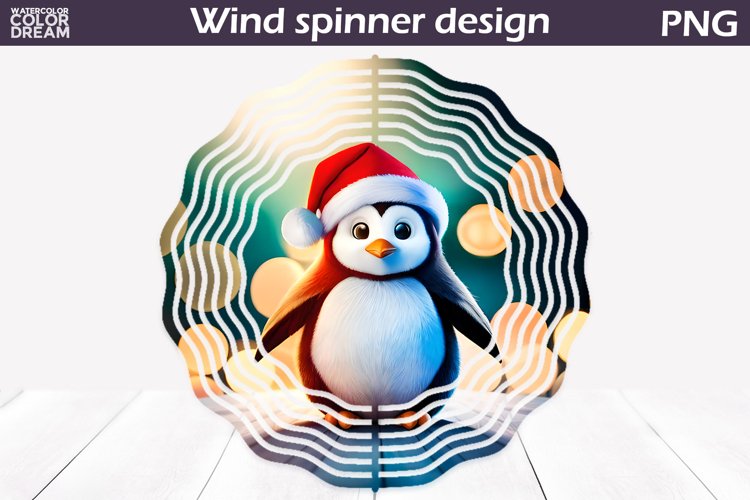 3D Cute Penguin Wind Spinner | Christmas Penguin Wind Spinn