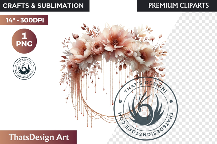 Romantic floral arrangements Clipart PNG, wedding flowers