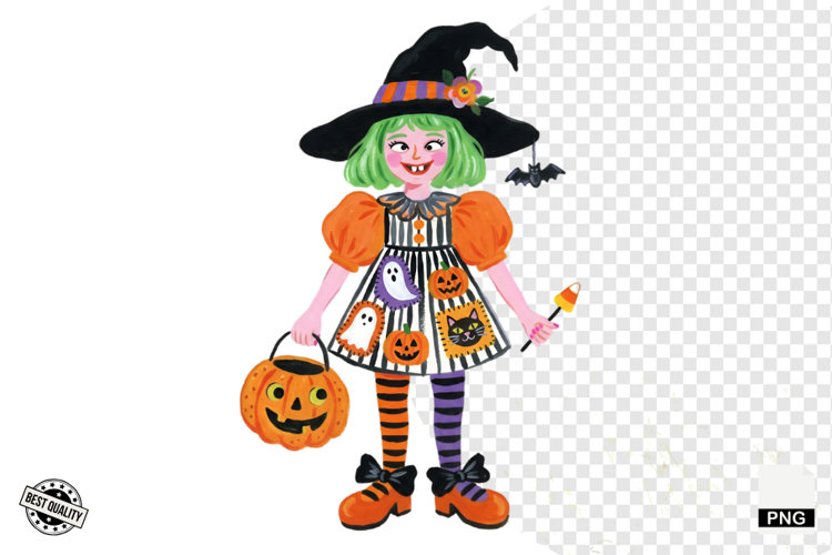 Halloween Girls Clipart