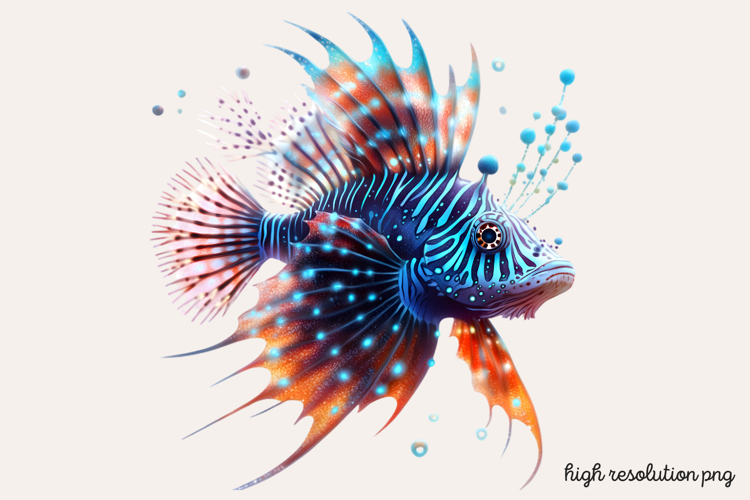 Bioluminescent Sea Animal Clipart PNG