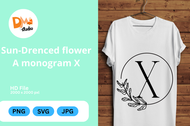 Sun-Drenched Flower Monogram