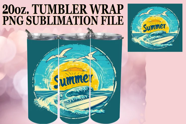 Vibrant Summer Sublimation,Tumbler Wrap 20oz