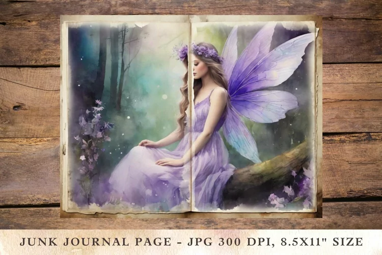 Printable Junk Journal Pages fairy 1