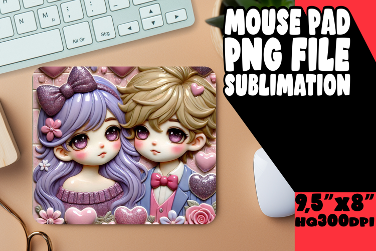Blissful Mouse Pad Sublimation Ideas, 3D Characters