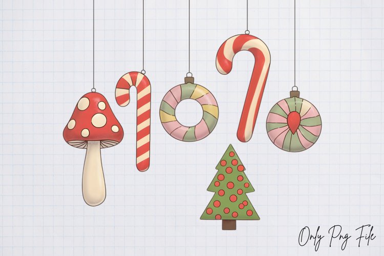 Groovy Christmas Clipart PNG