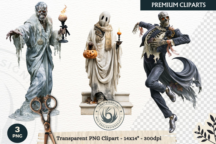 Hollow Eve Procession Halloween Clipart, Horror characters