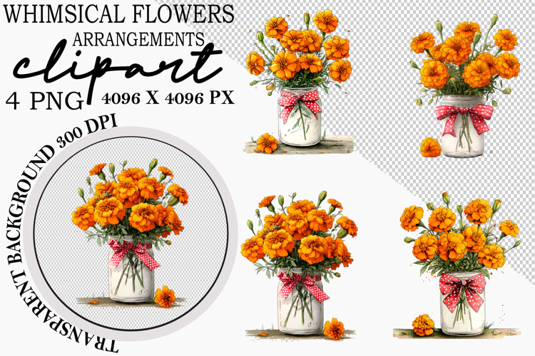 Whimsical Flowers Clipart