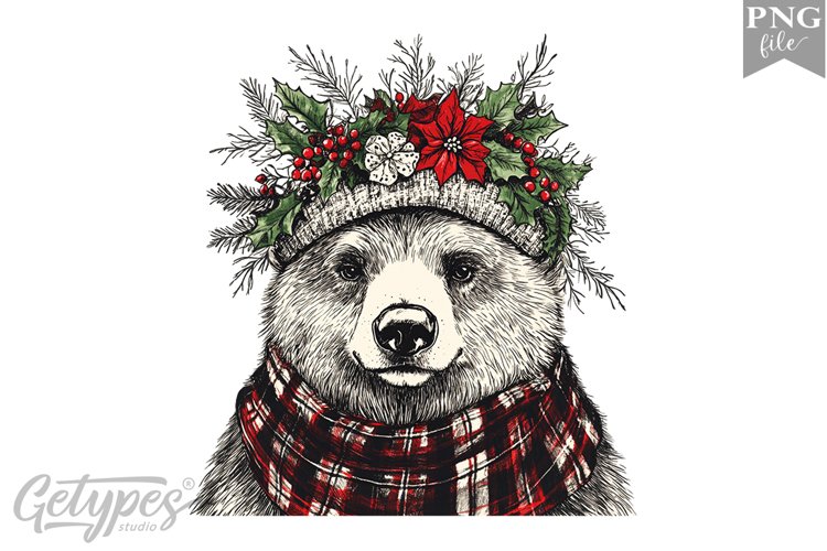 Christmas Bear Clipart Image 16