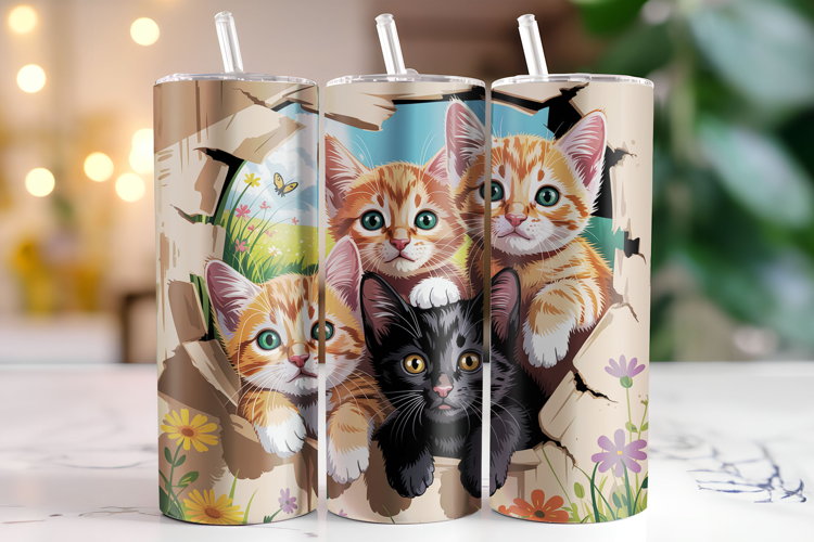 Cats Tumbler Wrap | Sublimation | Tumblers