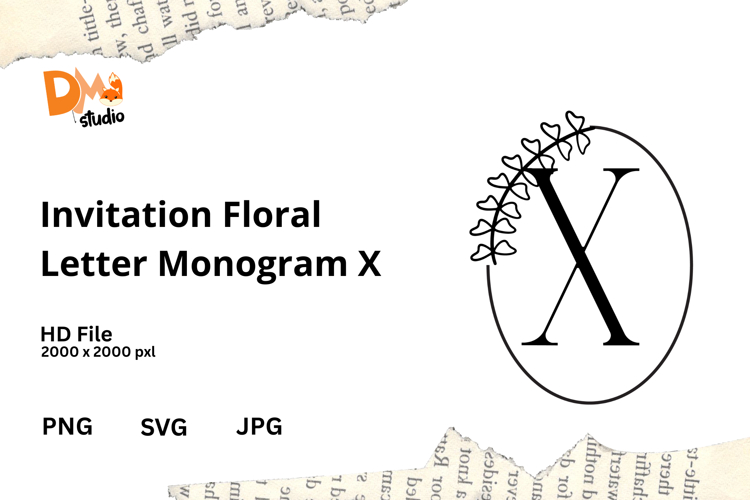 Floral Alphabet Svg Image 19