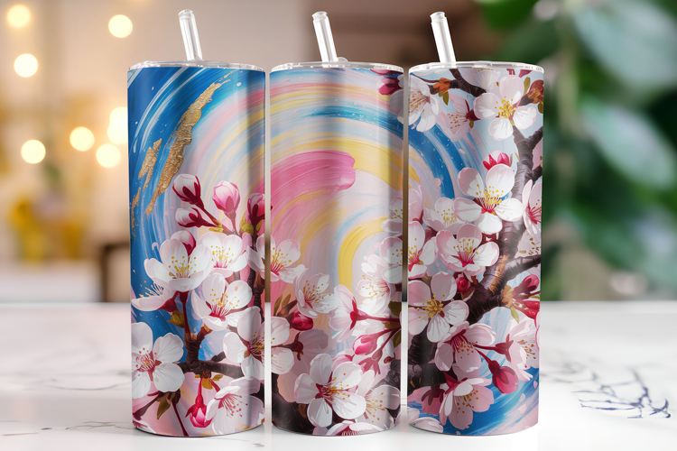 Flowers Tumbler Wrap | Sublimation | Tumblers