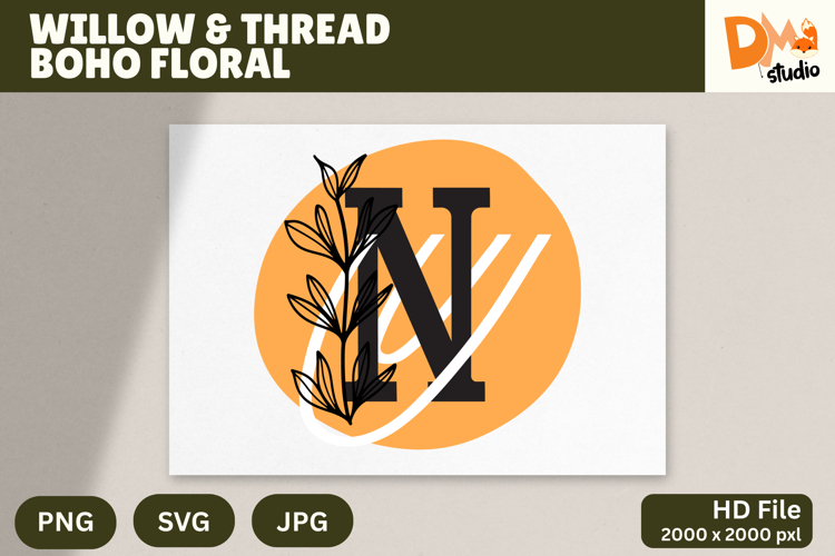 Floral Monogram Letter Svg Image 9