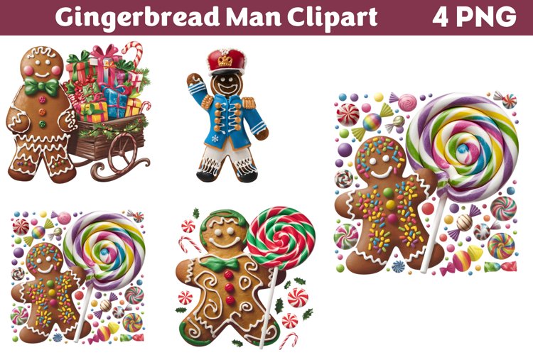Gingerbread Man Clipart PNG