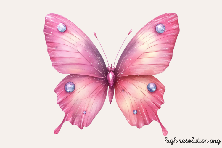 Pink Butterfly Clipart Image 11