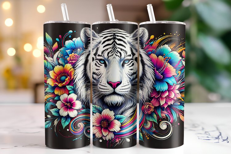 Tiger Tumbler Wrap | Sublimation | Tumblers example image 1