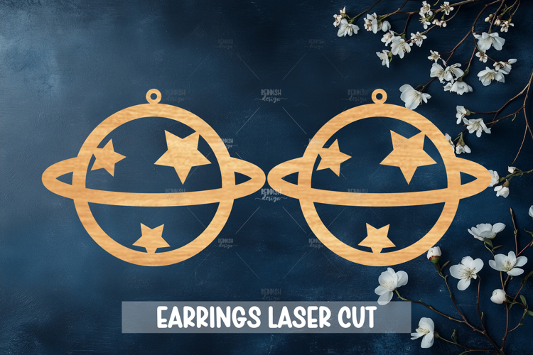 Celestial Style Laser Cut Earrings SVG File