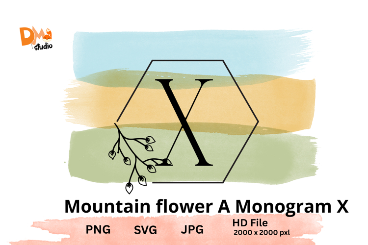 Mountain Flower Monogram