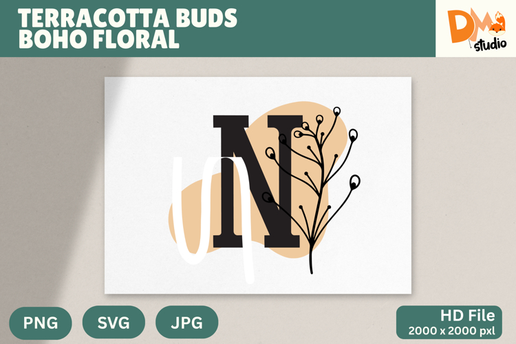 Floral Monogram Letter Svg Image 19