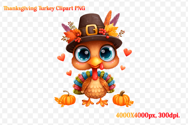 Funny Thanksgiving Turkey Clipart PNG