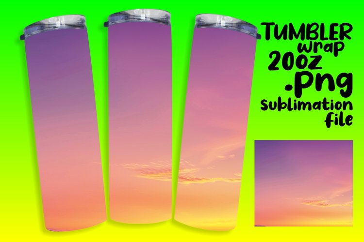 Vibrant Gradient Design Tumbler Wrap for Sublimation 20oz