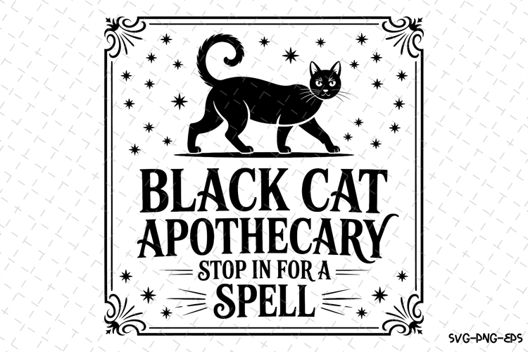 Halloween Black Cat Svg Image 3