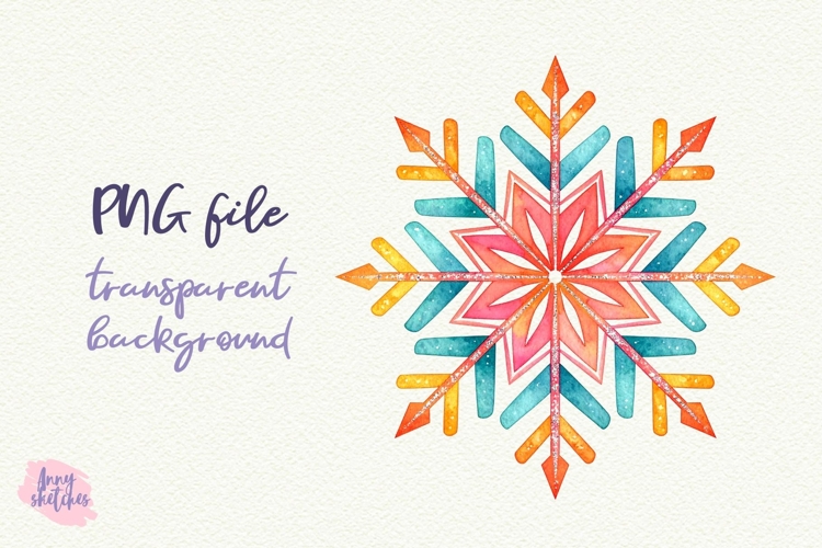 Transparent Background Snowflake Clipart Image 3