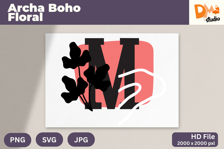 Boho Floral Svg Image 16
