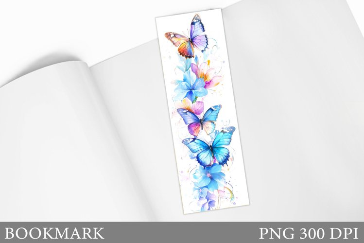 Butterfly Bookmark Sublimation. Flowers Bookmark Design