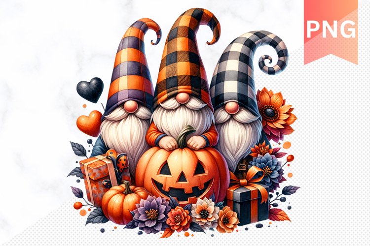 Halloween Gnome Sublimation - Clipart PNG Design