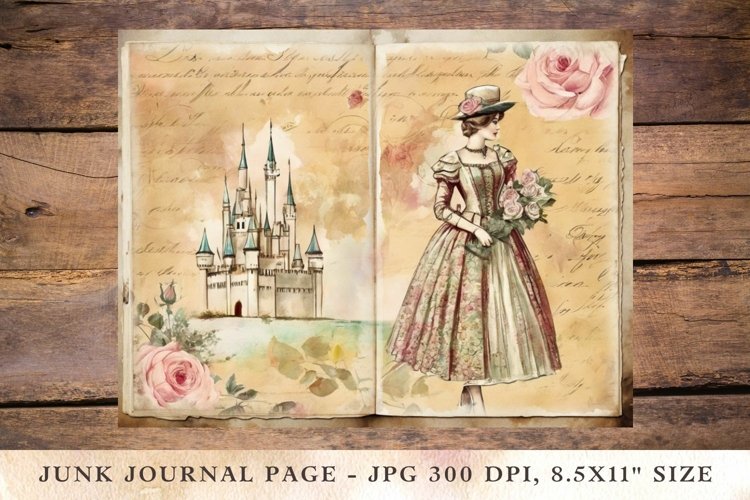 Printable Junk Journal Pages victorian woman girl 4