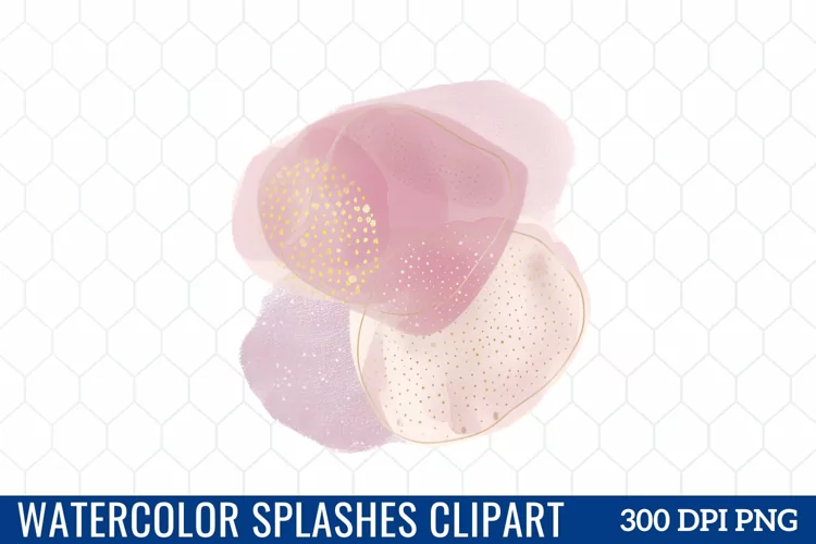 Watercolor Splashes Clipart