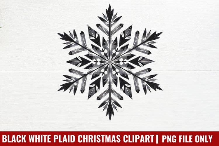 Black White Plaid Christmas clipart PNG