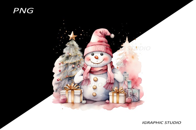 Christmas Snowman Clipart Image 4
