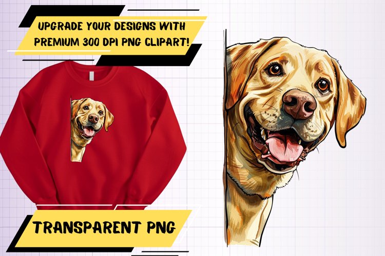 Happy Peekaboo Dog Watercolor Sublimation - Whimsical Design