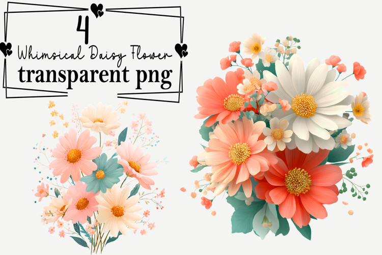 Whimsical Daisy Flower Clipart Watercolor png