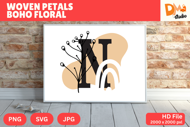 Floral Monogram Letter Svg Image 20