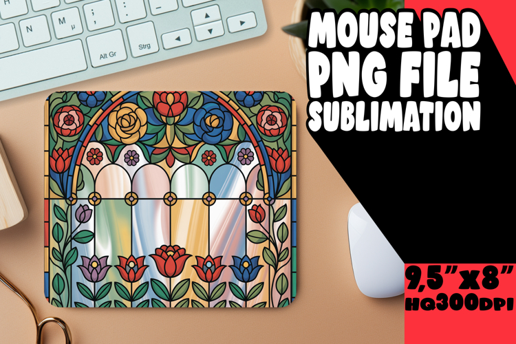 BRIGHT MOUSE PAD SUBLIMATION ART, Flowers example image 1