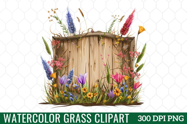 Watercolor Grass Clipart