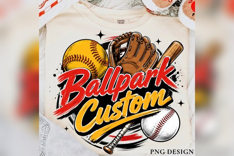 Ballpark Custom PNG, Baseball Softball PNG, Game Day Sports example image 1